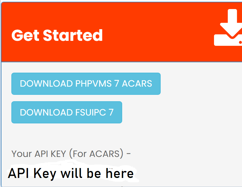 Where to find and copy your API Key (Flight Bag > Get Started)